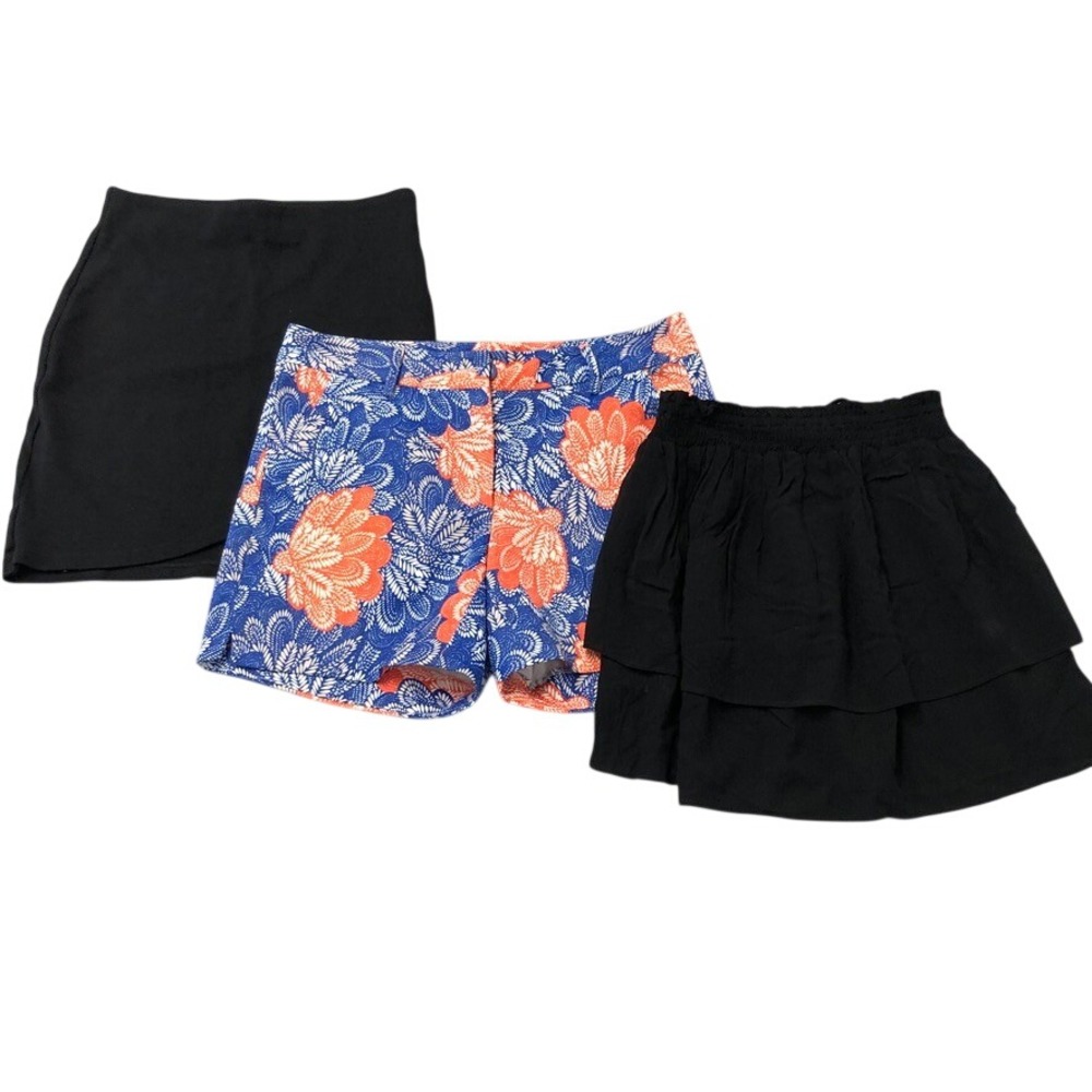 Talula Jade Loft Skirts Shorts Lot Womens 2XS XS Bundle Black Blue‎ Floral Multi
